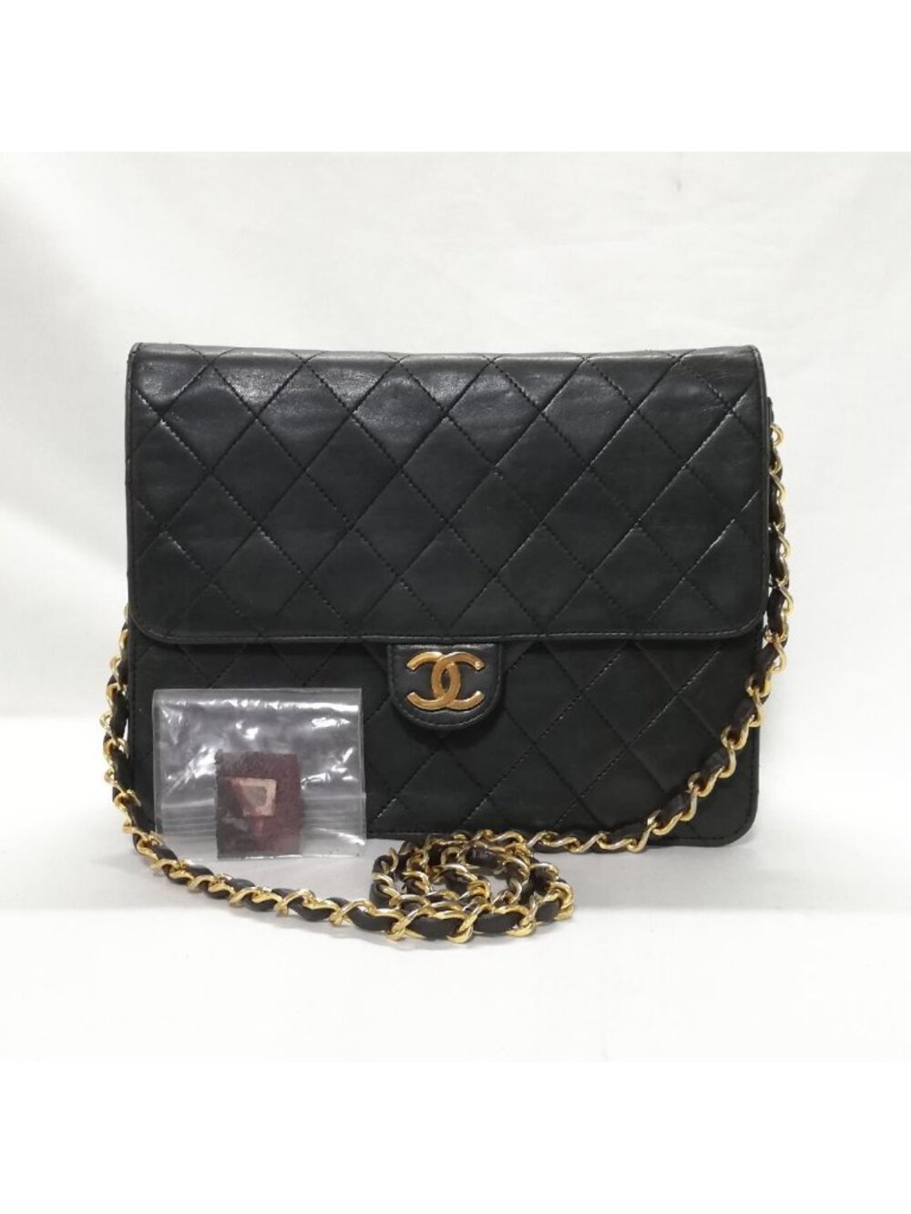 Chanel Repair Quilted Chain Shoulder Bag Black